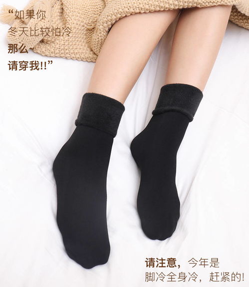 冬日温暖守护 女士加绒加厚中筒地板袜