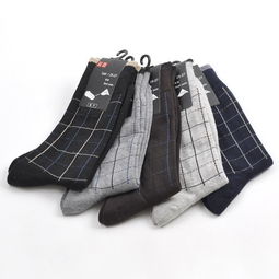 经典格子休闲袜 男士纯棉商务袜的精品之选